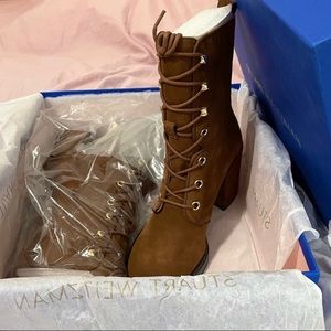 NIB Stuart Weitzman Cassey Bootie - Size 6.5 - Coffee Suede